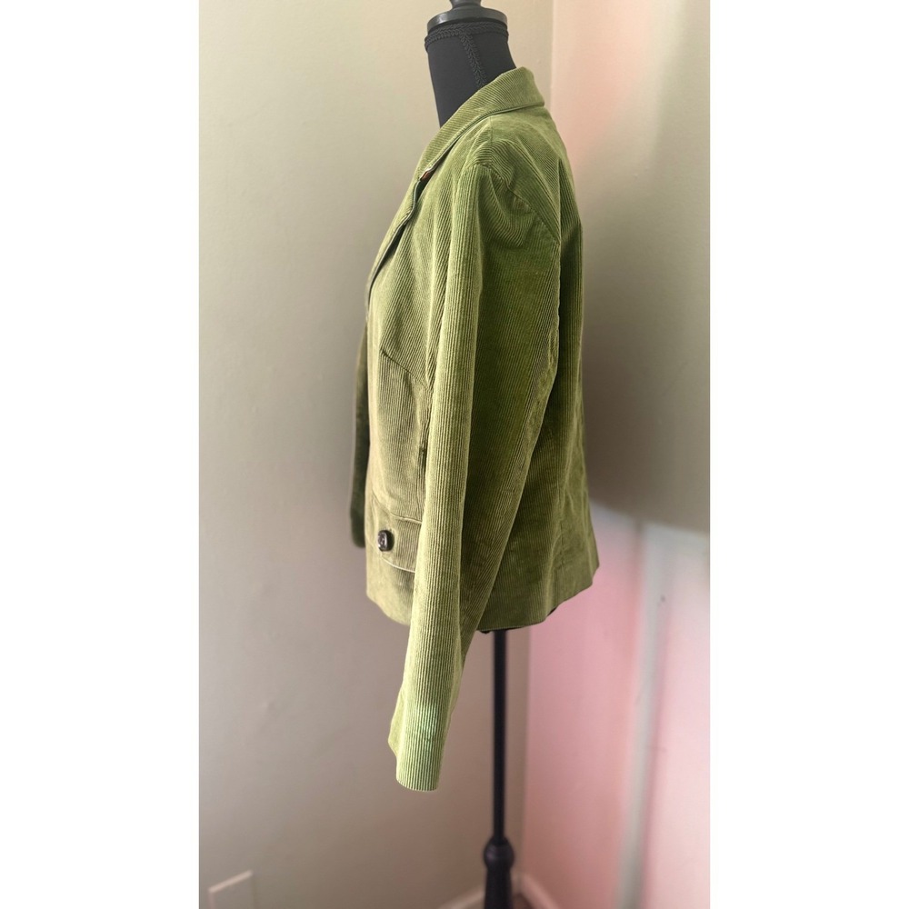 Talbots Petites Green Corduroy Blazer Jacket Women Size 14 Petite - Picture 5 of 12